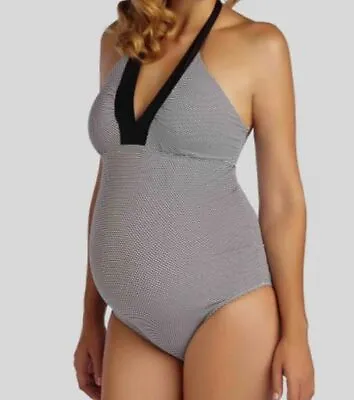 $139 Pez D'Or Women's Gray Stretch Maternity One Piece Swimsuit Size XL • $44.78