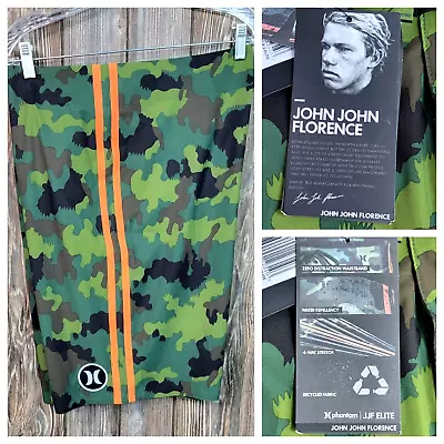 Hurley Phantom JJF II Elite Board Shorts Camo John John Florence Actual Size 37 • $23.48