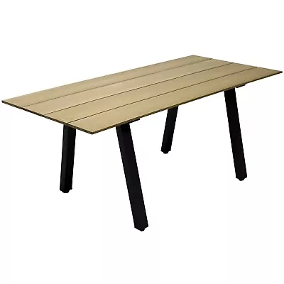 $419 • Buy Burmese Outdoor Dining Table Wooden Finish 6 Seater