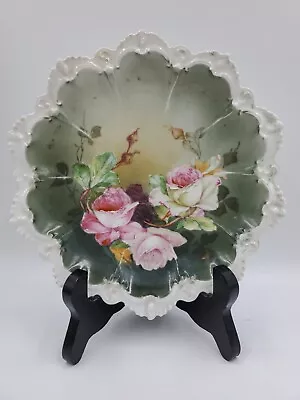 Antique 1800's MK Austria MORITZ ZDEKAUER Hand Painted TOSCANA  Scalloped Dish • $29.93