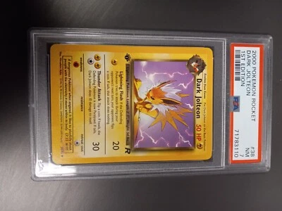 $22 • Buy PSA 7 1st Edition Dark Jolteon 38/82 Rocket Set Pokemon TCG BGS CGC WOTC
