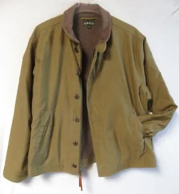 ORVIS Men's XXL Jacket Full Zip W/ Buttons - Durable Wool & Alpaca Lined Coat • $49.99