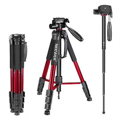 $44.64 • Buy Neewer 70''Portable Aluminum Alloy Camera Tripod Monopod For Canon Nikon Sony