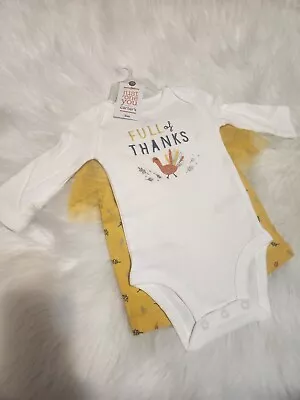 Carter's  Thanksgiving Set Size 3m NWT - 3 Months-Turkey- Full Of Thanks     2 • $12.95