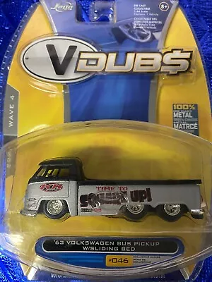 $14.99 • Buy Jada VDubs 63 VOLKSWAGEN BUS PICKUP W/STAKE BED 1/64