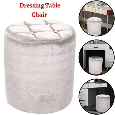 Dressing Table Stool Mini Chair Broken Round Velvet Seat Footstools Crushed Seat • £22.97