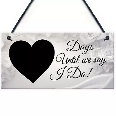 Wedding Countdown Sign Engagement Gifts For Bride Husband To Be Mr And Mrs • £3.99