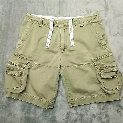 Vintage Polo Ralph Lauren Cargo Shorts Men 34 Olive Green Paratrooper Distressed • $49.95