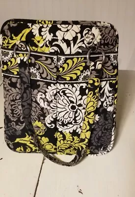 Vera Bradley Large Baroque Black White Yellow Tote Bag Purse • $19.99