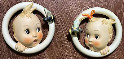 Vintage M.J. Hummel Goebel Ba-bee's Boy Girl Bees Figurines Hangings • $70