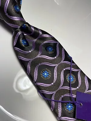 Nwt Verse 9 Multi Color Geometric Style Print Silk Designs Neck Tie & Hanky • $24.99