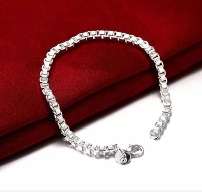 £4.97 • Buy Women Ladies 925 Solid Sterling Silver Vintage Flower Bracelet Bangle Charm Gift