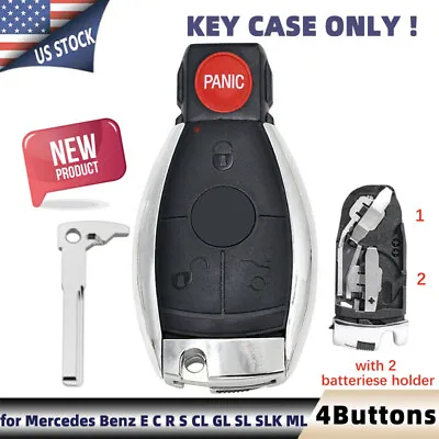 Remote Key Case Fob 4B For MERCEDES-BENZ E C R CL GL SL CLK SLK + Battery Holder • $16.73