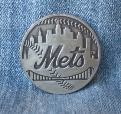 New York Mets Engraved Metal Magnet Souvenir Refrigerator MLB Baseball MB39 • $9.88