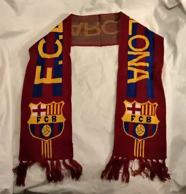 F.C. Barcelona FCB Futbol Club Barcelona Barça One Sided Soccer Supporter Scarf • $12