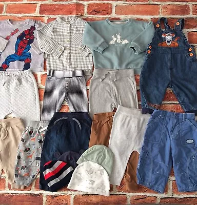 Baby Boys 6-9 Months Clothes Bundle Dungarees Bottoms Jumper Jeans Next TU Etc • £16.50