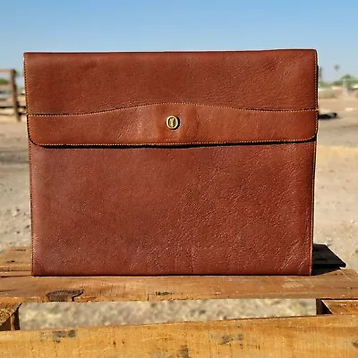 $94.97 • Buy Goldpfeil Sport West Germany Brown Leather Wallet Document Folder Briefcase