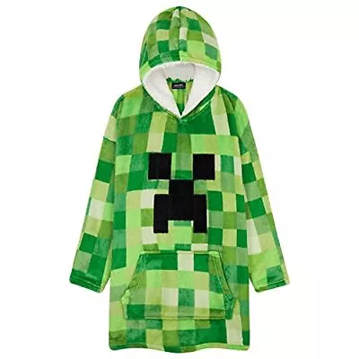 Minecraft Green Hoodie For Kids Oversized Blanket Hoodie Boys Minecraft Gifts • £20.49