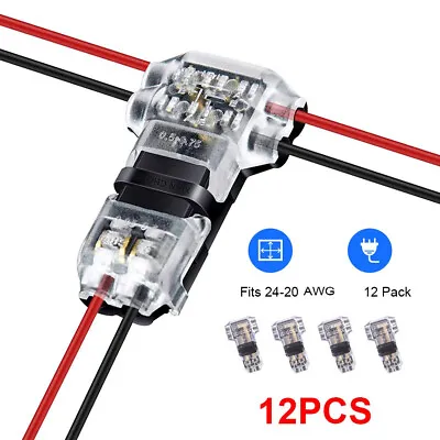 T Tap Wire Connectors 2 Pin Solderless No Wire Stripping Required For LED Strip • $13.29