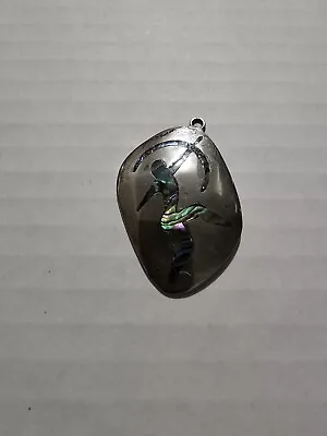 Taxco Sterling Silver Vintage  Abalone Shell Warrior Pendant. 3 Mark. See Pics. • $14.98