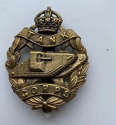 Tank Corps Brass Cap Badge • £74.99