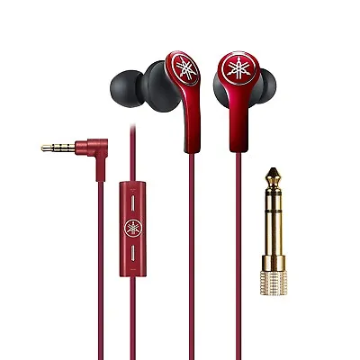 Yamaha EPHM200 In Ear Headphones With In-Line Remote/ Microphone & Case - Red • £70