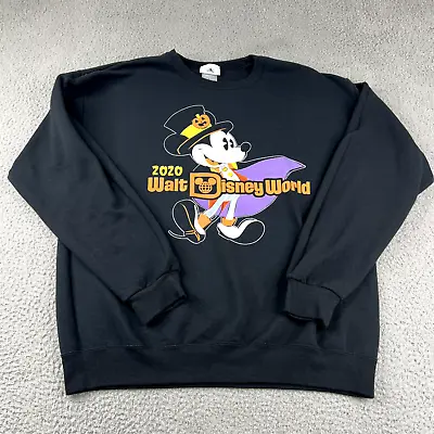 Disney Sweater Mens Large Black 2020 Halloween Mickey Disney World Sweatshirt • $18.82