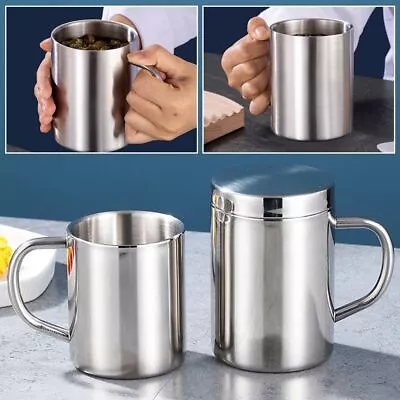 1Pcs Double Layer Stainless Steel Mug 200/300/400ML Insulated Cups • £7.74