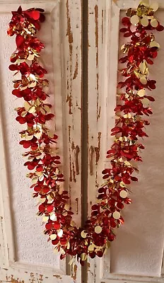 Vintage Retro Foil Christmas Garland Decoration. 80's . G.C Preloved.  • $7.90