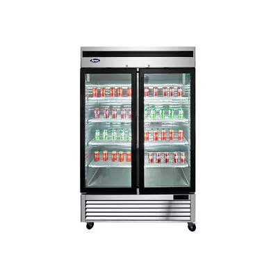 Atosa USA MCF8703ES 54  Two Section Glass Door Freezer Merchandiser Stainles... • $4663