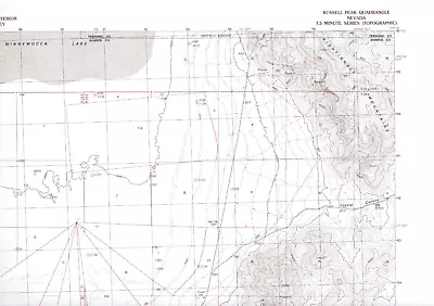 Russell Peak Nevada 1986 Vintage USGS Topo Map 7.5 Quadrangle Topographic • $23.99