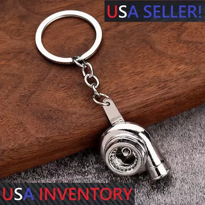 Turbocharger Metal Keychain JDM Turbo Boost Silver Tone • $6