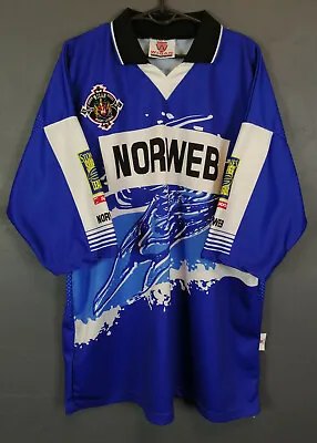 £149.99 • Buy Vintage Mens Rugby League Wigan Warriors 1997 Away Shirt Jersey Maillot Size 2xl
