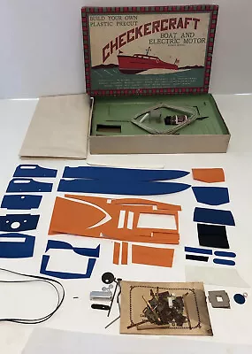 1946 Checkercraft Norwalk CT Vtg Model Kit Flexible Plastic Batt Op Motor Boat • $59.50