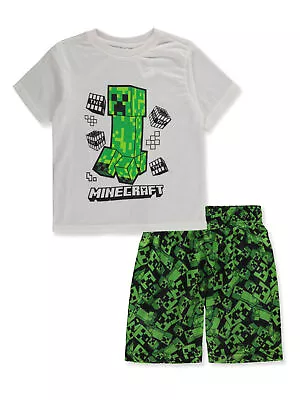 Minecraft Boys' 2-Piece Creeper Shorts Set Outfit • $15.99