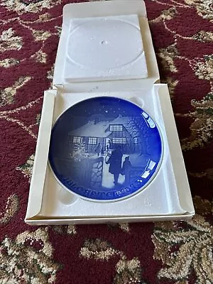 Country Christmas Plate Royal Copenhagen Porcelain B&G Jule Ornament 7 1/4” 1973 • $5