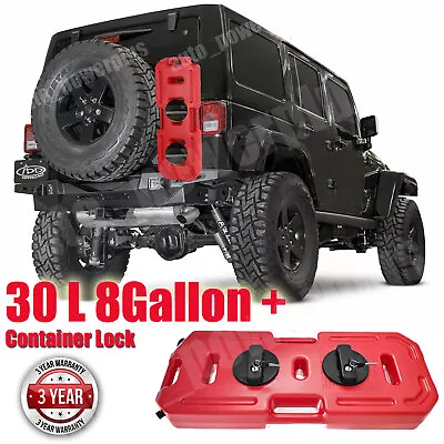 30L Portable Fuel Pack Oil Storage Gas Tank Cans Container For Jeep RZR W Holder • $151.98