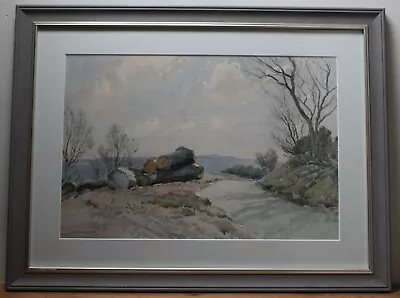 LOGS BY THE WAYSIDE - Framed Watercolour Painting By B. Eyre-Walker (1886-1972) • £225