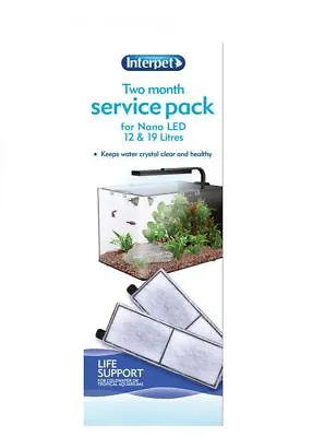 Interpet Two Month Service Pack Filter Cartridge Nano Led Fish Tank Aquarium • £5.45