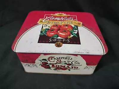 Vtg 2000 Campbell's Soup Tomato Soup Advertising Tin Metal Container Kitchen  • $14.99