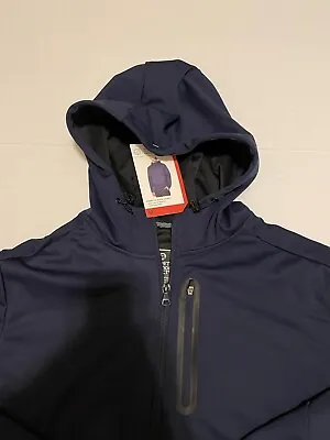 Mondetta Men's Full Zip Hooded Active Jacket Navy Size Medium G5 • $24.99