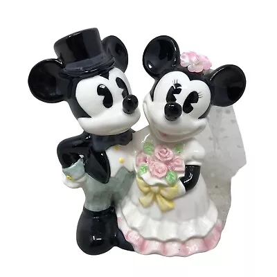 Disney Mickey & Minnie Mouse W/ Veil Bride And Groom Wedding Cake Topper • $45