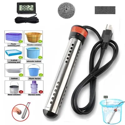 Stainless Steel Guard Submersible Water Heater For Pool Bathtub Anti-scalding US • $20.99