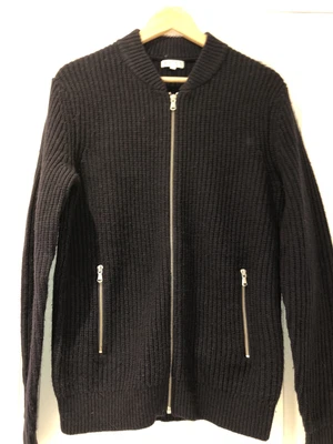 £20 • Buy Reiss Men’s Highway Cardigan Wool Zipped Ribbed Navy Blue Size Medium VGC
