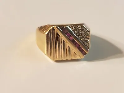 Vintage Mens 14k Gold Ring.  Size 9.5 • $525