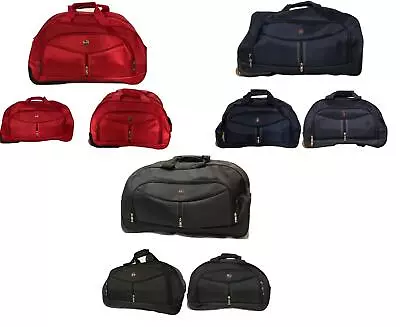 Large Lightweight Luggage L M S Wheeled Holdall Trolley Case Bag • £23.99