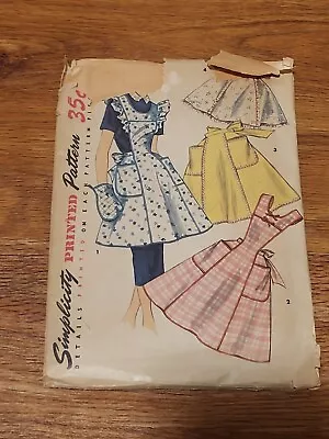 Vintage 50s Apron Patterns 1358 Simplicity • $19.50