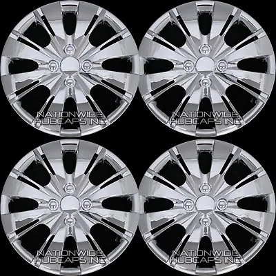 15  Set Of 4 Chrome Wheel Covers Snap On Full Hub Caps Fit R15 Tire & Steel Rim • $74.99