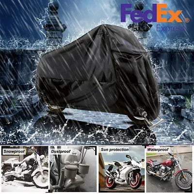 4XL 190T Motorcycle Scooter Waterproof Cover Rain Dust UV Protector Outdoor USA • $34.29