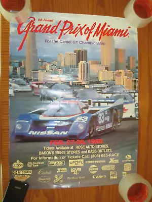 1988 Gran Prix Of Miami Poster Original • $39